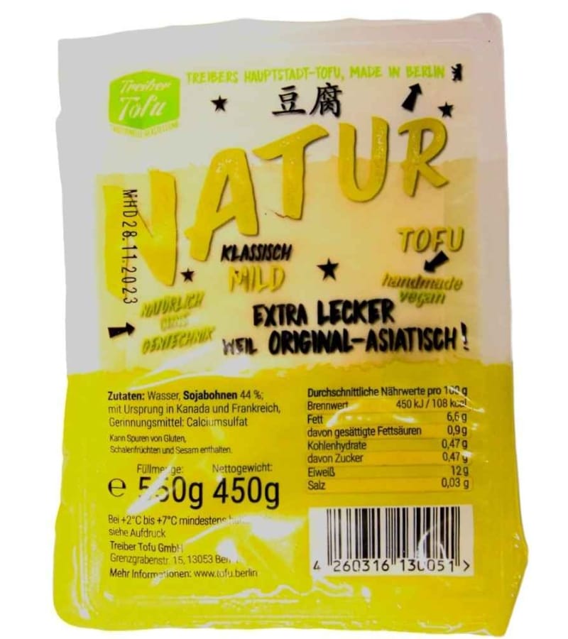 Tofu Naturalne TREIBER 450g/550g – Świeże i Smaczne - obrazek 1