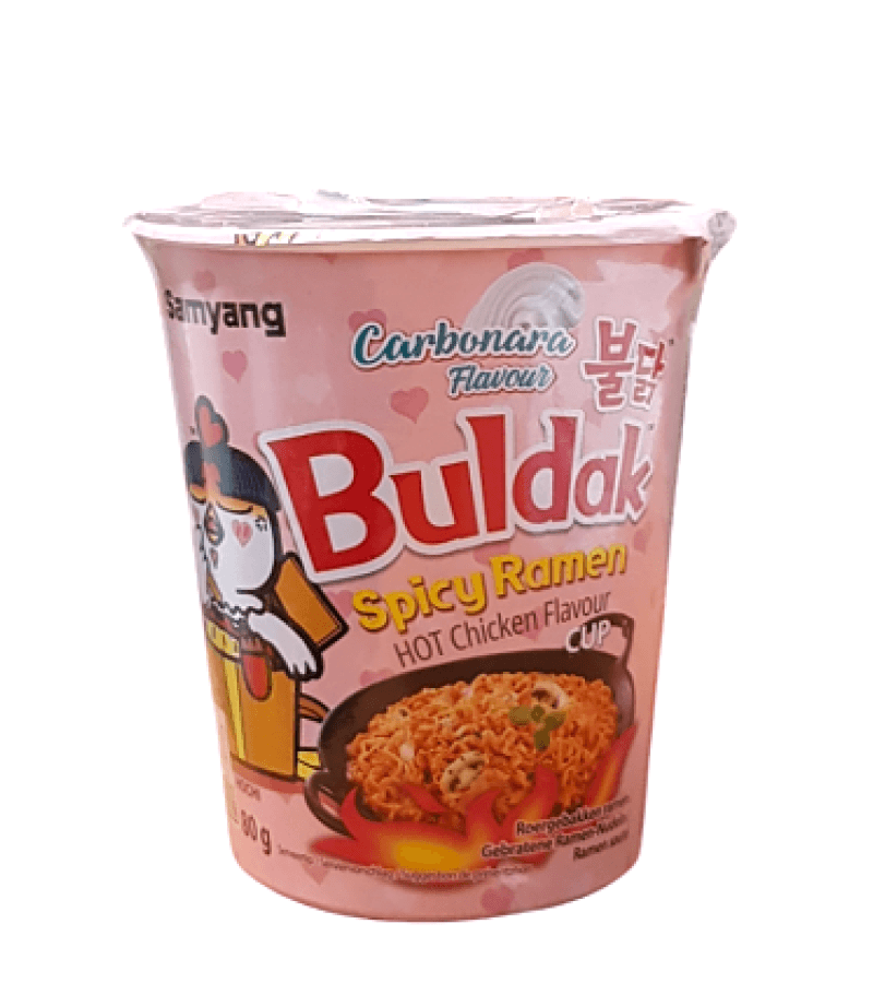 Samyang Buldak Carbonara Ostry Kurczak Ramen 80g Kubek - obrazek 1