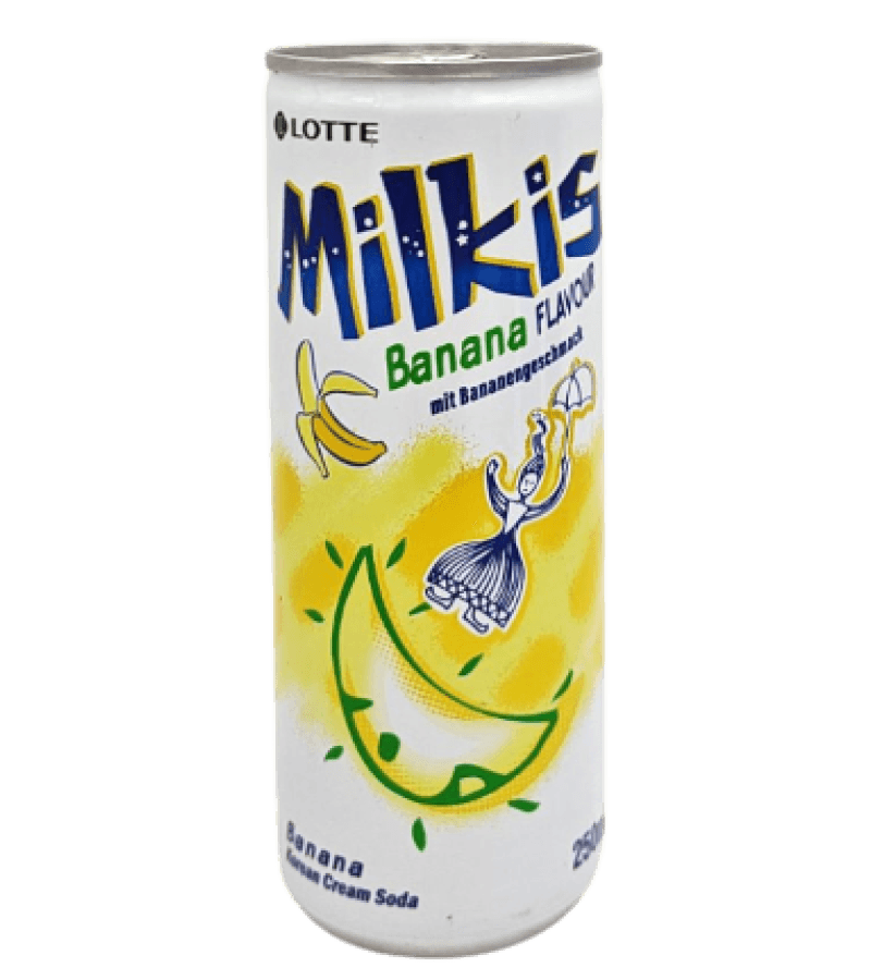 MILKS Napój gazowany bananowy 250ml – orzeźwiający smak - obrazek 1