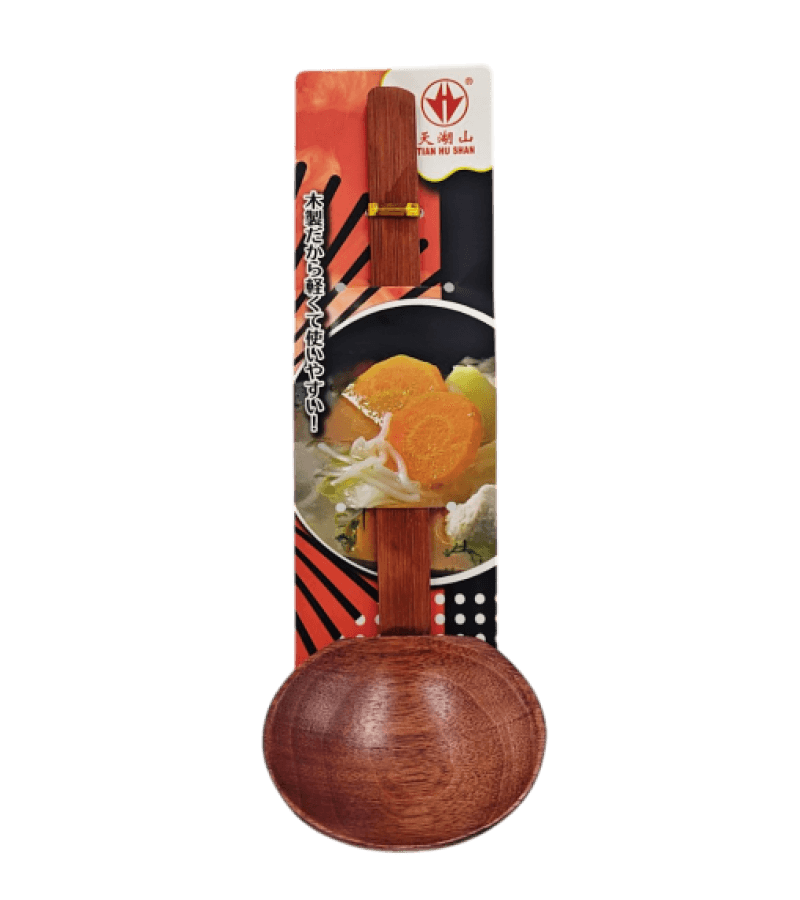 Łyżka bambusowa do ramenu TIAN HU SHAN 20 cm – naturalna i trwała - obrazek 1