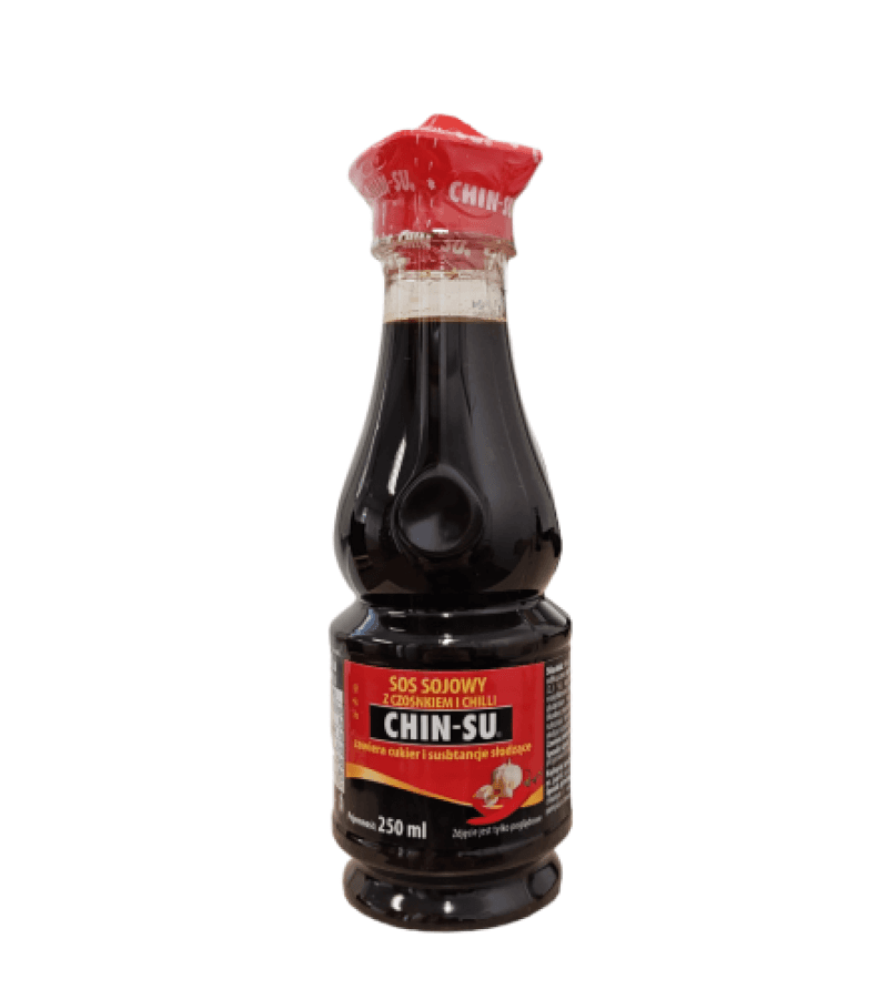 Sos Sojowy Chin-Su z Czosnkiem i Chilli 250 ml – Pikantny Smak - obrazek 1