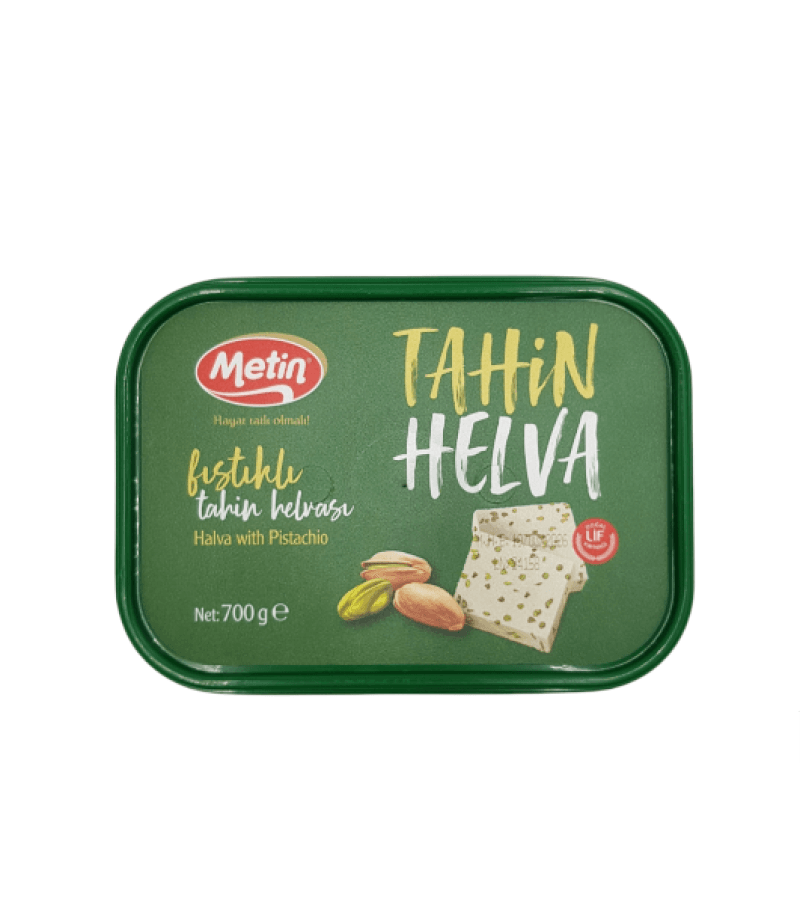 Chałwa pistacjowa turecka METIN 700g – smak premium w plastiku - obrazek 1