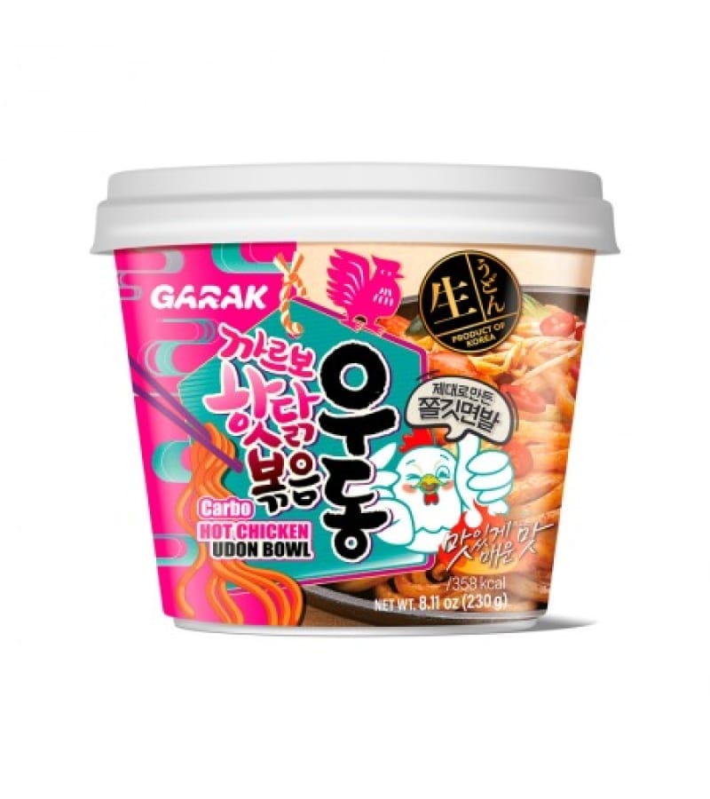 Ostry Makaron Udon Hot Chicken Carbo 230g – Pikantny Smak - obrazek 1