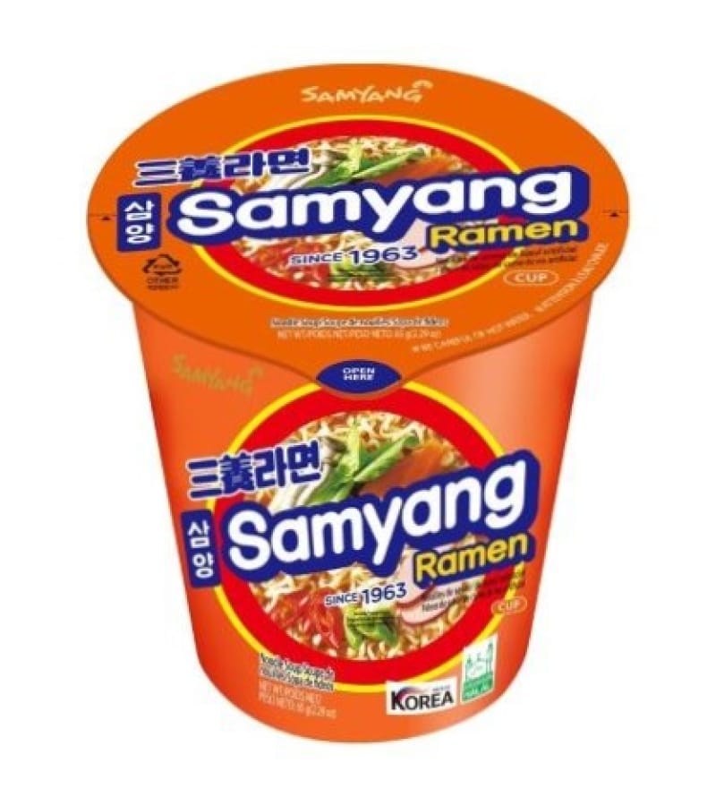 Makaron instant ramen klasyczny SAMYANG 65g – mały kubek - obrazek 1