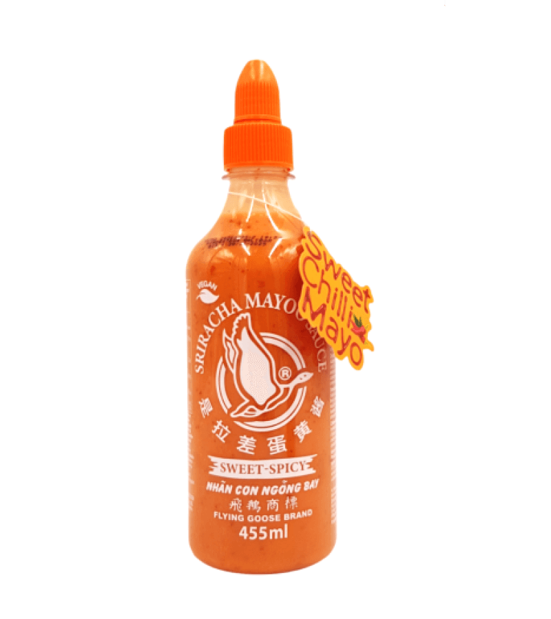 Sos Siracha Mayo Sweet Chili Vegan Flying Goose 455 ml – Pikantny i Łagodny - obrazek 1
