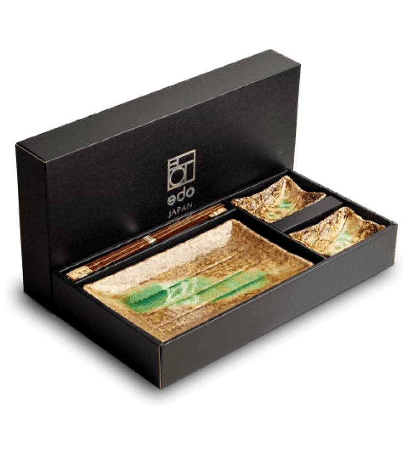 Zestaw Do Sushi Zielono-Brązowy – Elegancka Kompletacja - obrazek 1