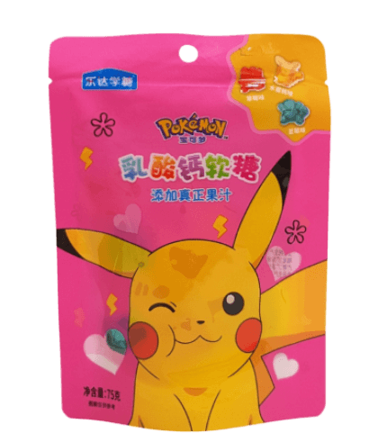 Żelki owocowe z wapniem Pokemon LEDA 75g – zdrowa przekąska