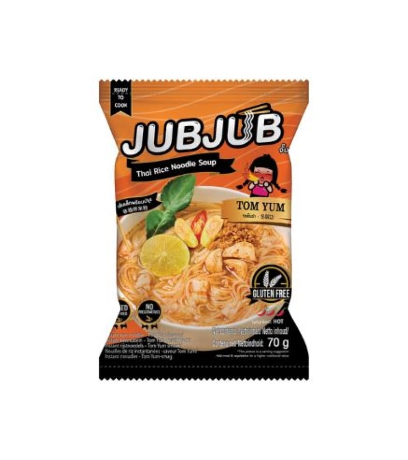 Zupka błyskawiczna Tom Yum JUB JUB 70g – makaron ryżowy - obrazek 1