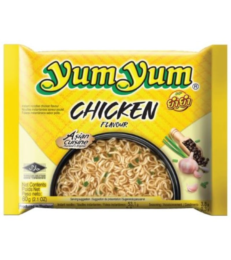 Zupka instant YUM YUM kurczak 60g, karton 30 szt - obrazek 2