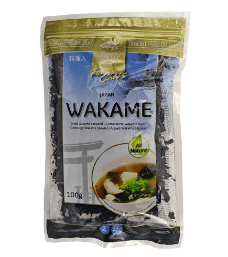 Wakame suszone 100 g Golden Turtle – naturalne wodorosty - obrazek 1
