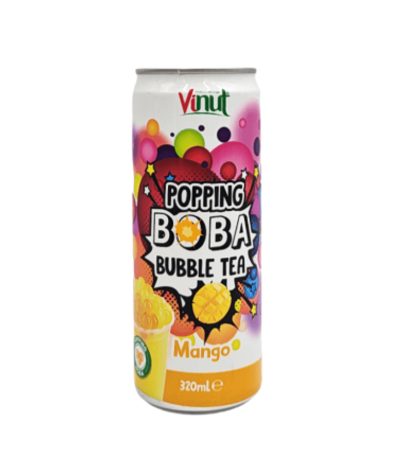 Bubble Tea Mango z Boba VINUT 320 ml – Orzeźwiający Napój - obrazek 1