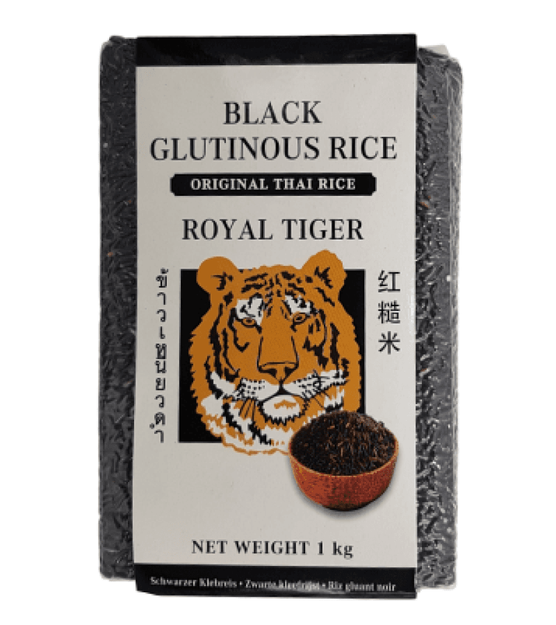 Ryż kleisty czarny ROYAL TIGER 1kg – naturalny i aromatyczny - obrazek 1