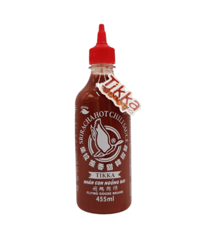 Sos Sriracha Chilli Tikka Vegan Flying Goose 455 ml – Ostry i Aromatyczny - obrazek 1