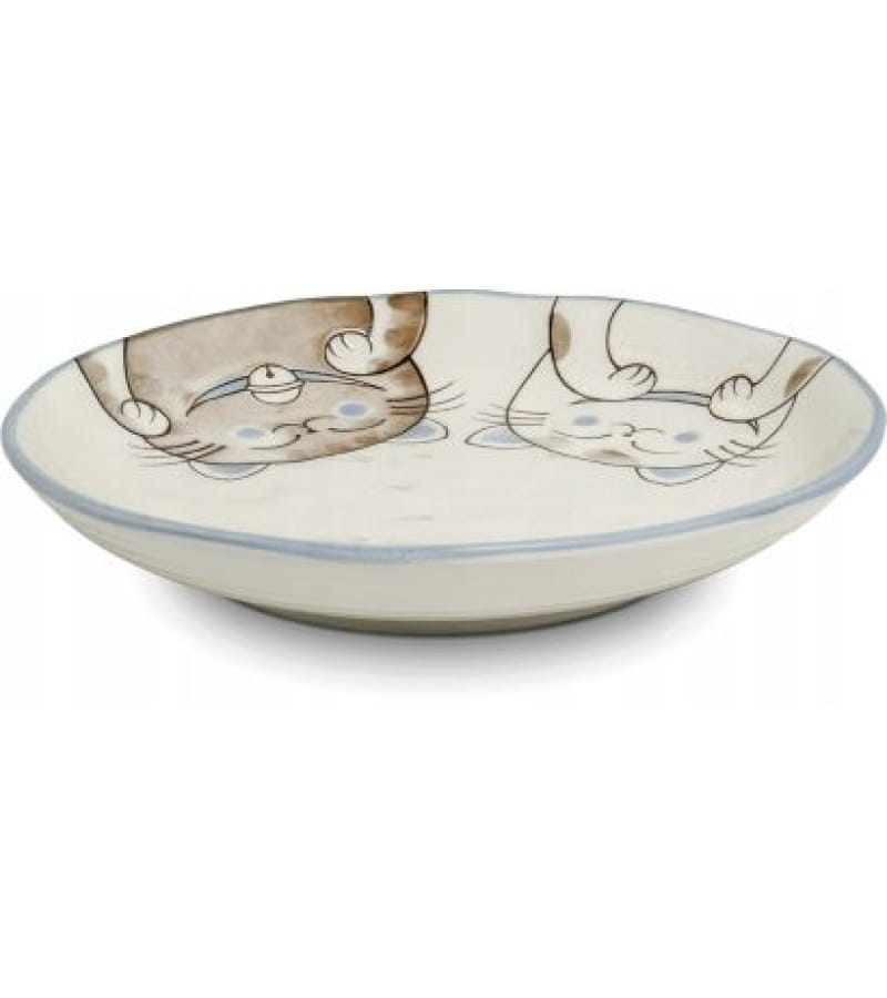 Talerz Three Cats Niebieski 22,5 cm – Styl i Wytrzymałość - obrazek 3