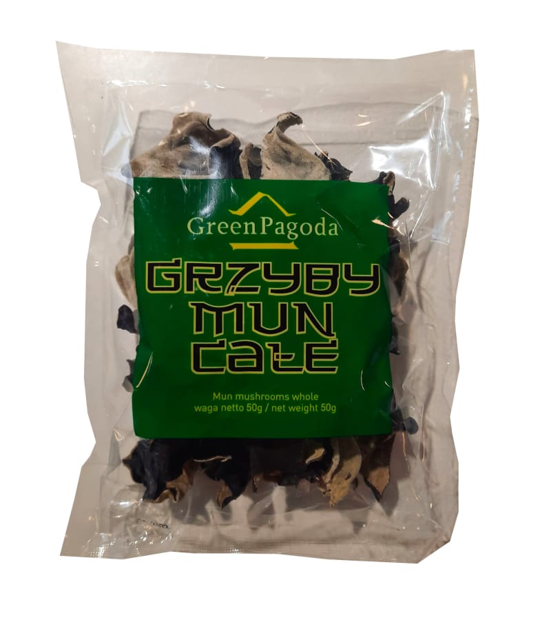 Grzyby Mun Suszone Całe 50g GREEN PAGODA – Naturalny Smak - obrazek 1