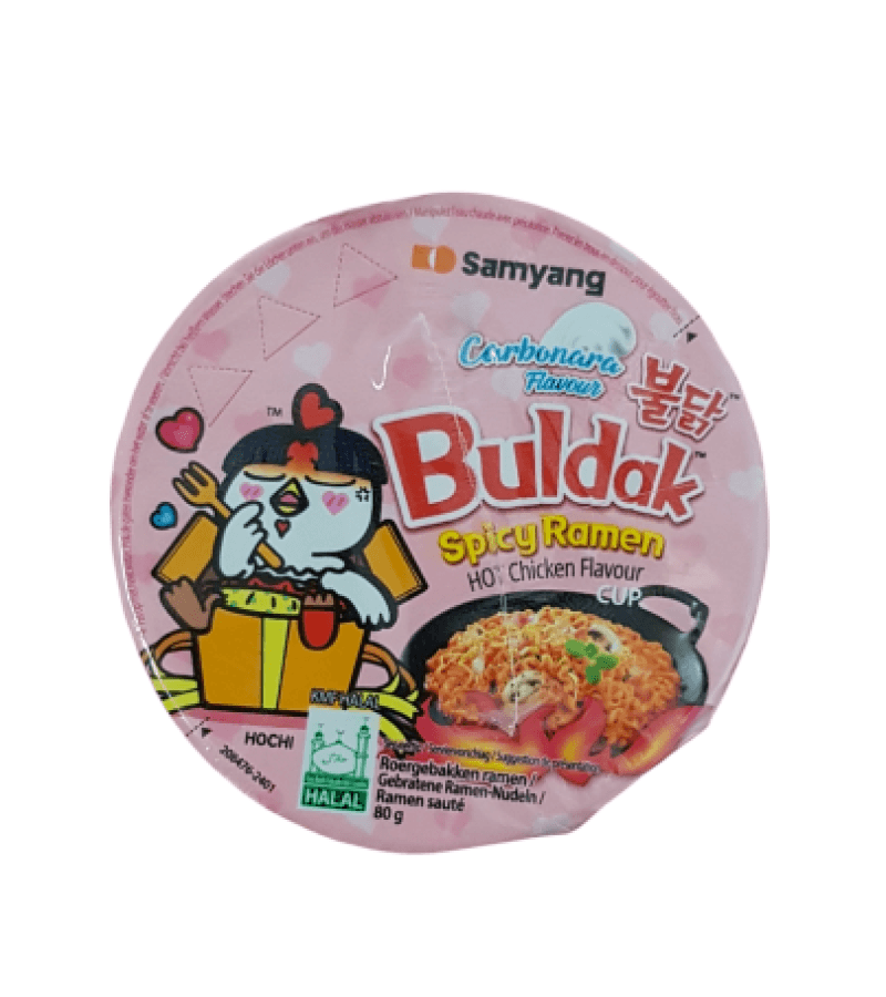 Samyang Buldak Carbonara Ostry Kurczak Ramen 80g Kubek - obrazek 2