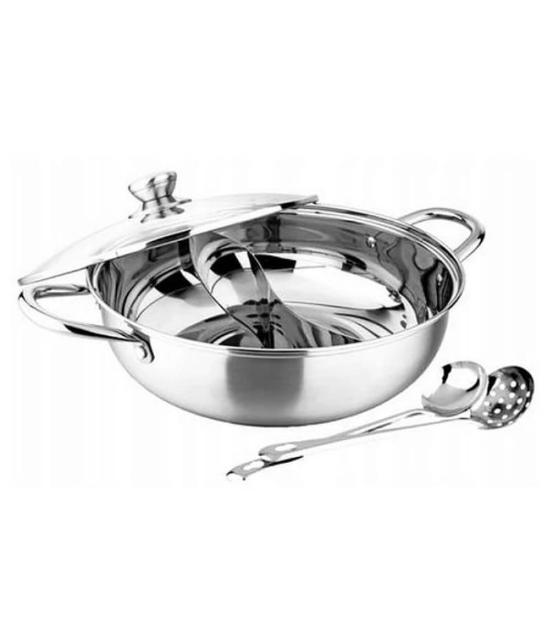 Garnek Hot Pot 28cm Golden Turtle z Pokrywką i 2 Łyżkami - obrazek 1