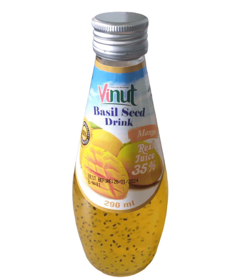 Napój Bazylia Mango VINUT 290ml – Orzeźwiający Smak Natury - obrazek 1