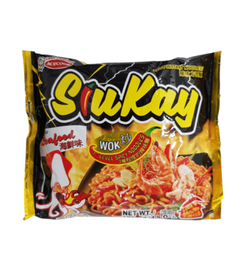 Siukay ACECOOK 127g – Ostry Makaron Instant o Smaku Owoców Morza - obrazek 1