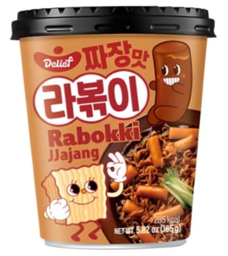 Makaron Rabokki Jjajang z Kluskami Ryżowymi Delief 165g - obrazek 1