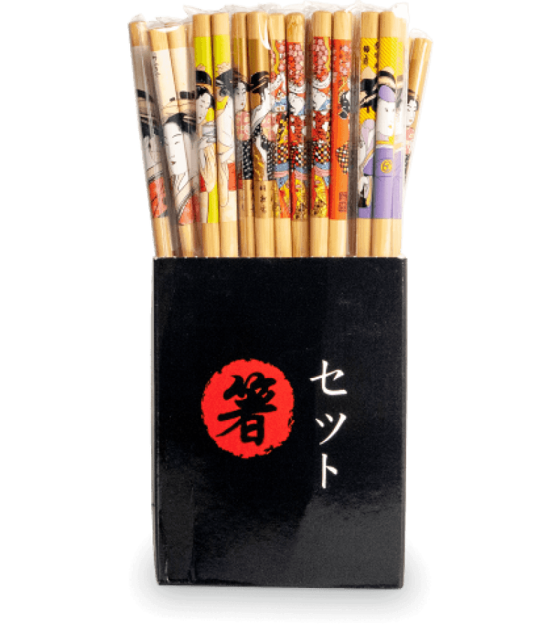 Pałeczki do Sushi 22,5 cm Gejsza Miks 1 Para – Stylowe i Trwałe - obrazek 1