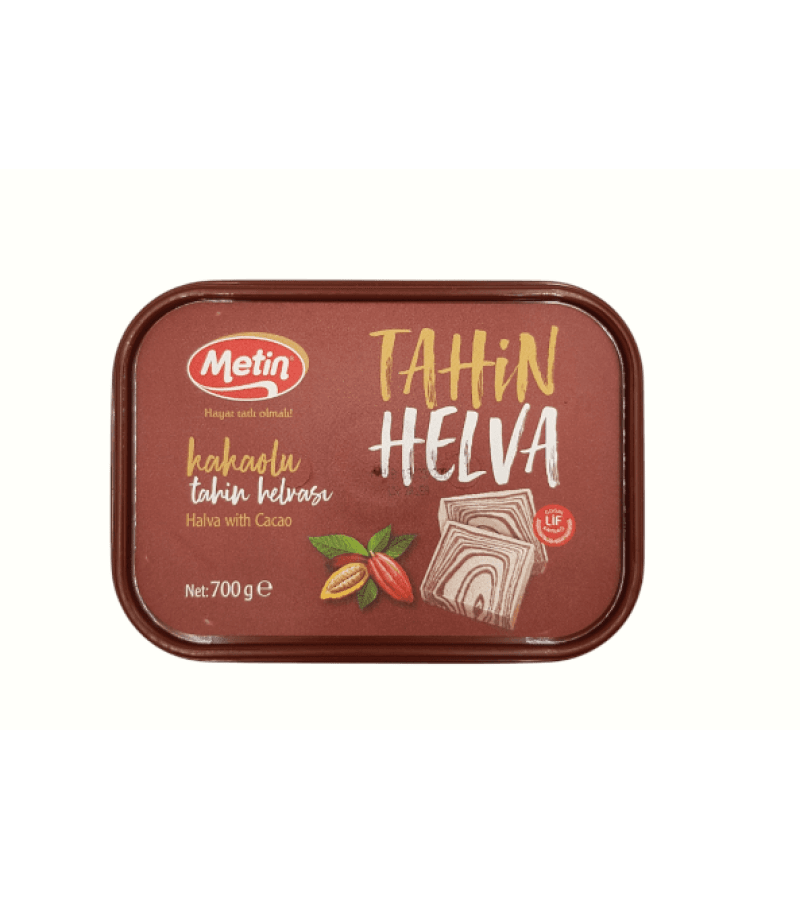 Chałwa kakaowa turecka METIN 700g – słodka przekąska w plastiku - obrazek 1