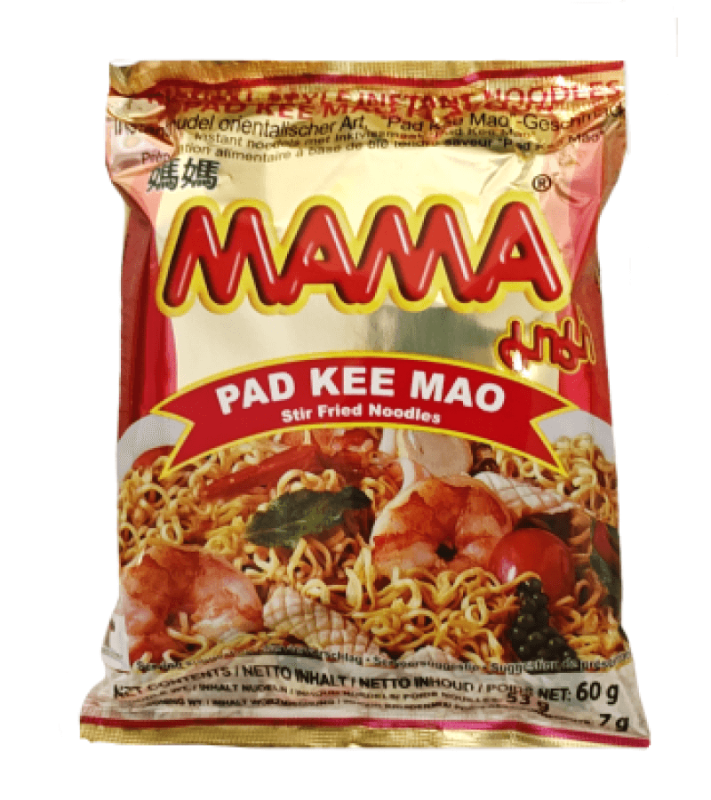 Makaron Instant MAMA Pad Kee Mao 60g – Pikantny Stir Fry - obrazek 1
