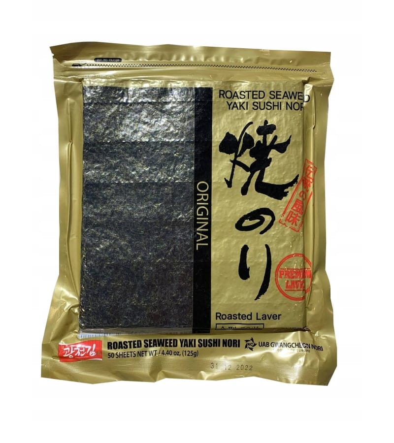 Wodorosty Yaki Sushi Nori Premium 125g – 50 arkuszy - obrazek 2