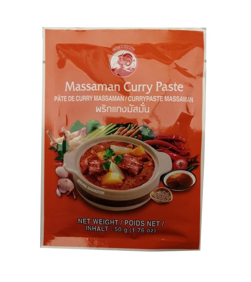 Pasta Massaman Curry 50g Cock – Autentyczny Tajski Smak - obrazek 1