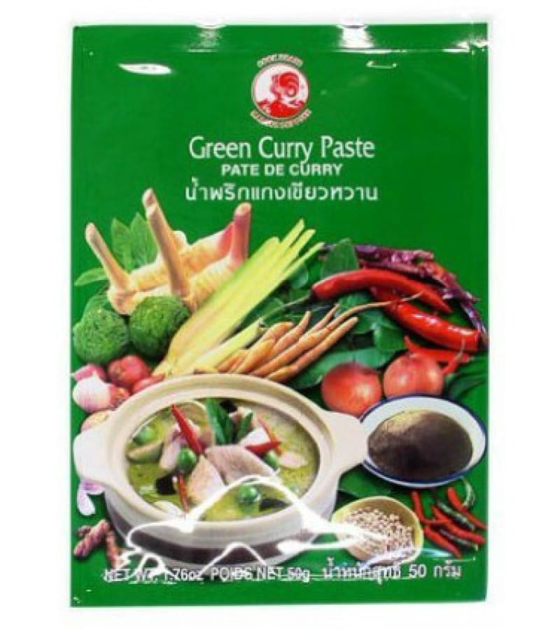 Pasta Curry Zielona 50g Cock – Autentyczny Tajski Smak - obrazek 1