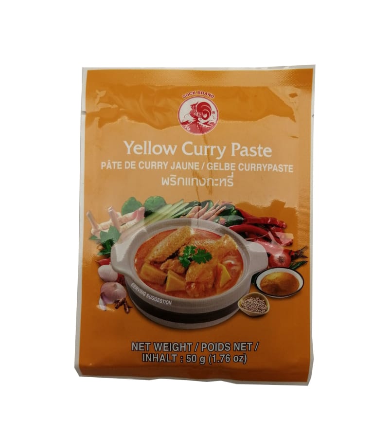 Pasta Curry Żółta Cock 50 g – Autentyczny Smak Azji - obrazek 1