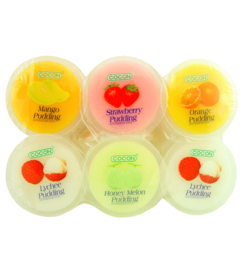 Deser Pudding Kokosowy Owocowy 6x80g – Lekki i Smaczny - obrazek 1