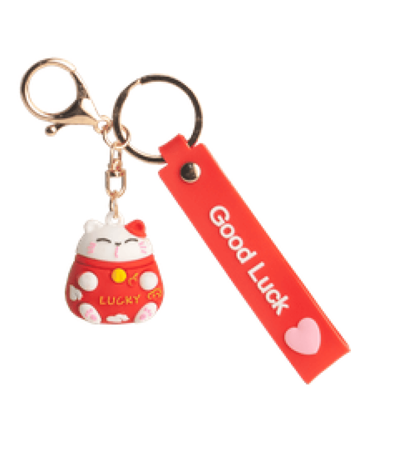Breloczek Maneki Neko Kotek Szczęścia Mix Kolorów 1szt - obrazek 5