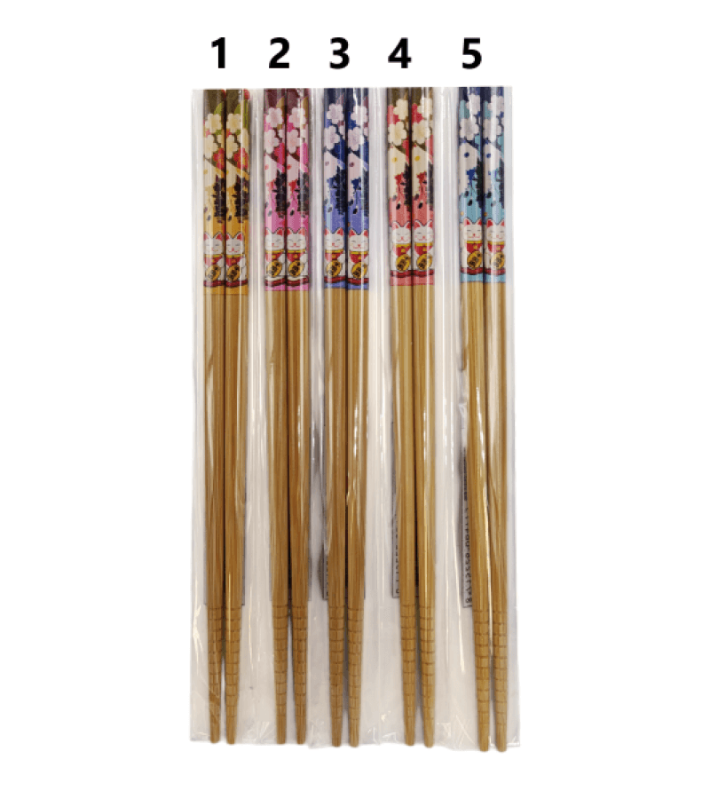 Pałeczki do Sushi 22,5 cm Kwiaty i Koty – 1 Para Miks - obrazek 2