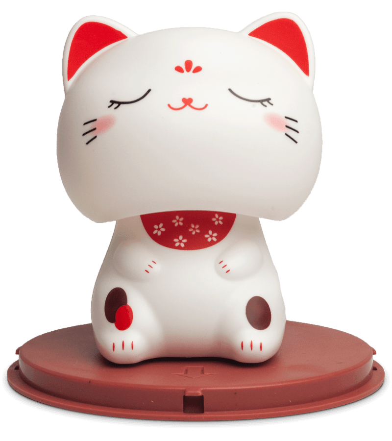 Lucky Cat Solarna Figurka Kotek Szczęścia Maneki Neko 10 cm - obrazek 1