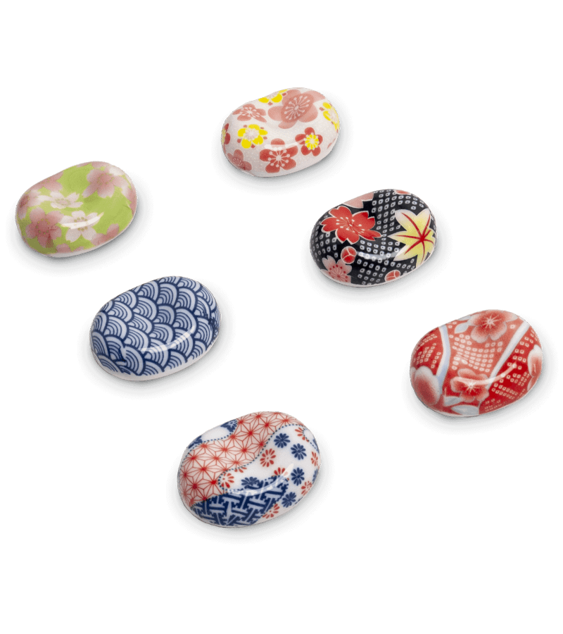 Podstawka pod pałeczki Kamyczek 3,5×2,5 cm – mix kolorów - obrazek 1