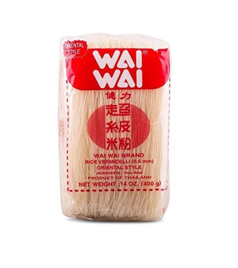 Makaron Ryżowy Vermicelli WAI WAI 400g – Lekki i Szybki - obrazek 1