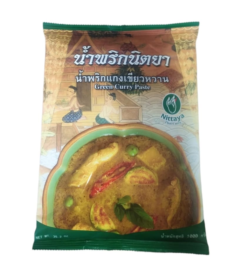 Pasta Curry Zielona NITTAYA 1kg – Autentyczny Smak Tajlandii - obrazek 1