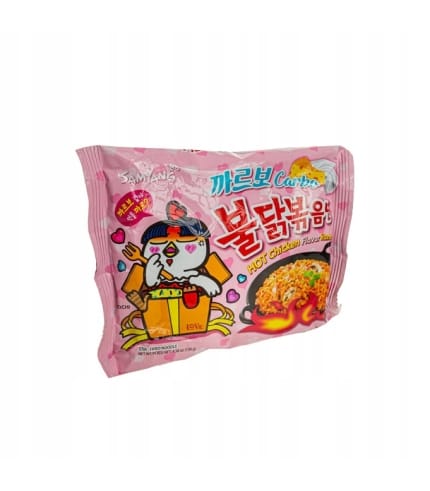 Samyang Ramen Ostry Kurczak Carbonara 140g – Koreański Makaron