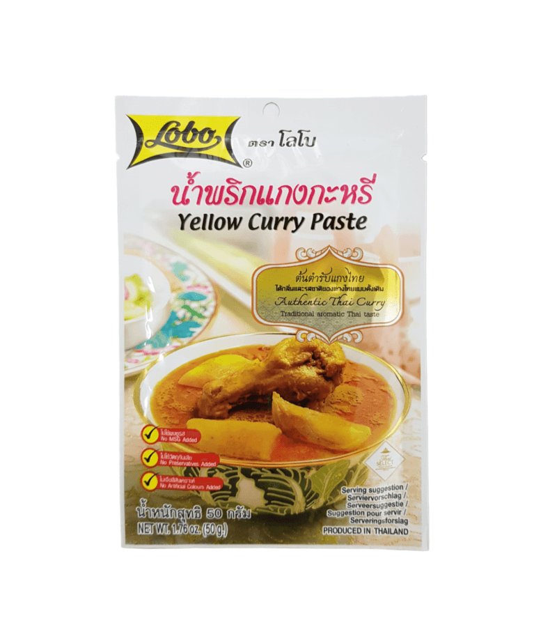 Pasta Curry Żółta LOBO 50g – Autentyczny Smak Tajlandii - obrazek 1