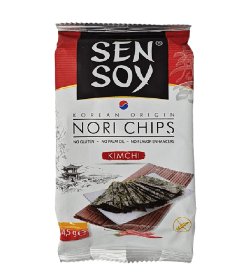 Chipsy Nori Kimchi 4,5g – Prażone Snacki Sen Soy - obrazek 1