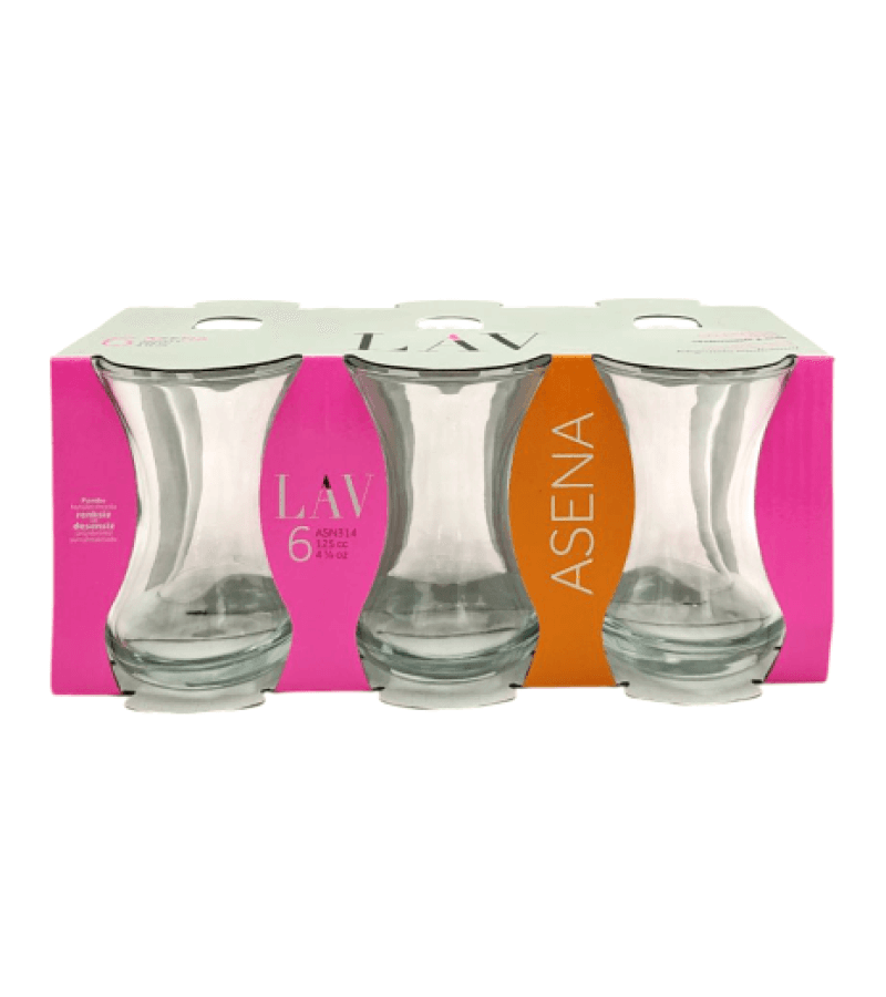 Szklanki do herbaty 6 szt. Asena 125 ml LAV – eleganckie szkło - obrazek 2