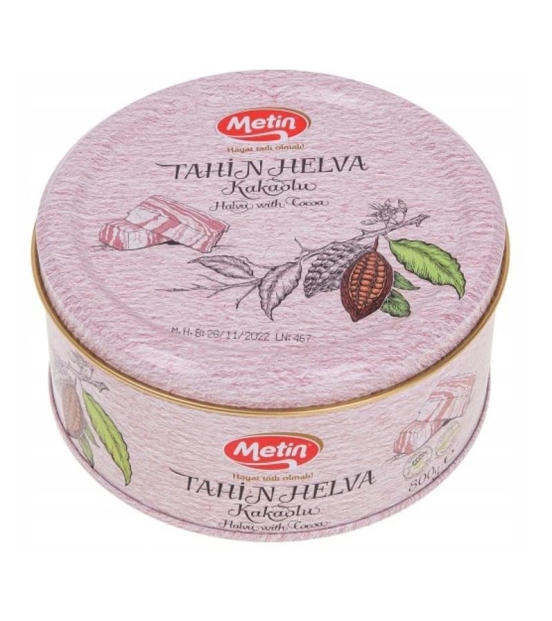 Chałwa Kakaowa Turecka METIN 800g – Puszka Premium - obrazek 1
