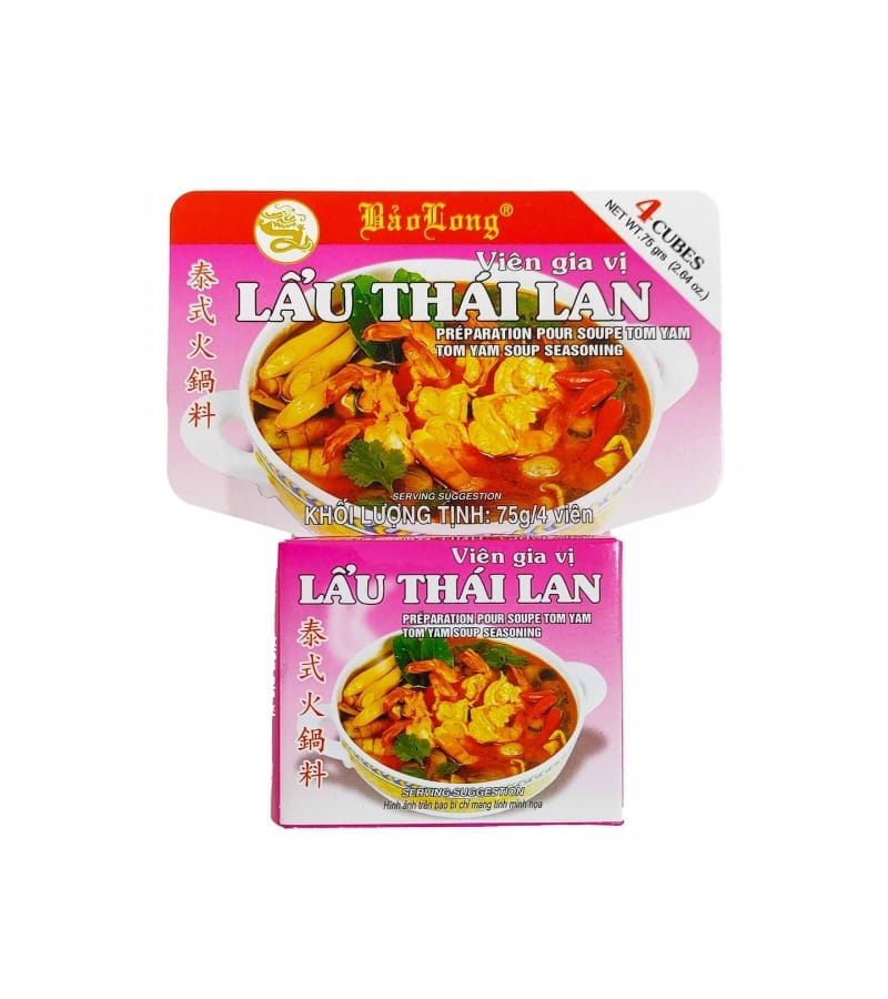 Kostki Bulionowe Tom Yum Bao Long 75g – Aromatyczna Zupa - obrazek 1