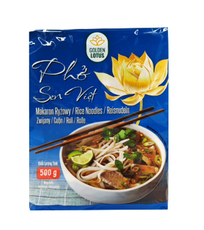 Makaron Ryżowy Pho Sen Viet Golden Lotus 500g – Naturalny, Zwijany - obrazek 1
