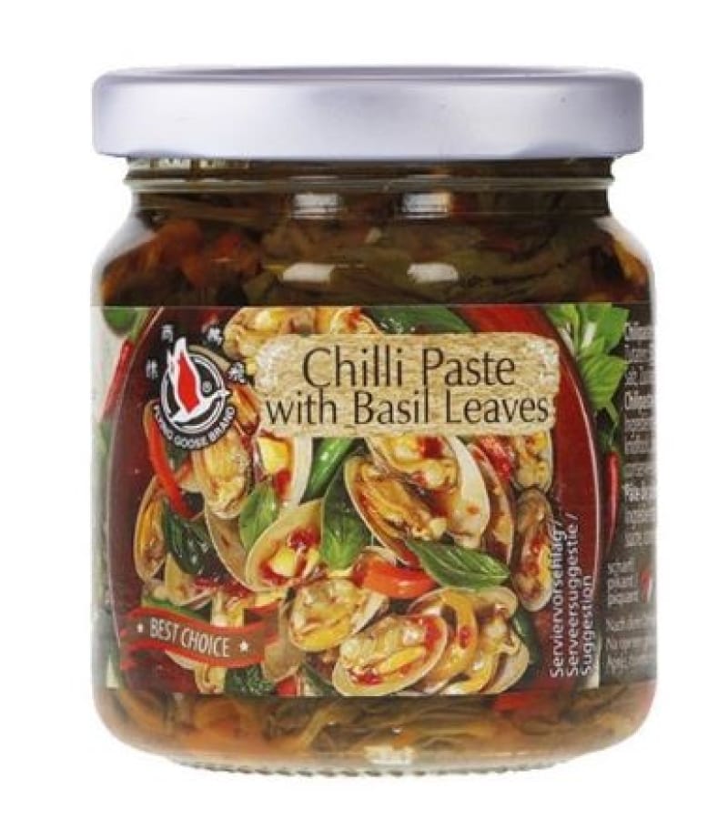 Pasta Chili z Tajską Bazylią Flying Goose 180g – Ostra i Aromatyczna - obrazek 1