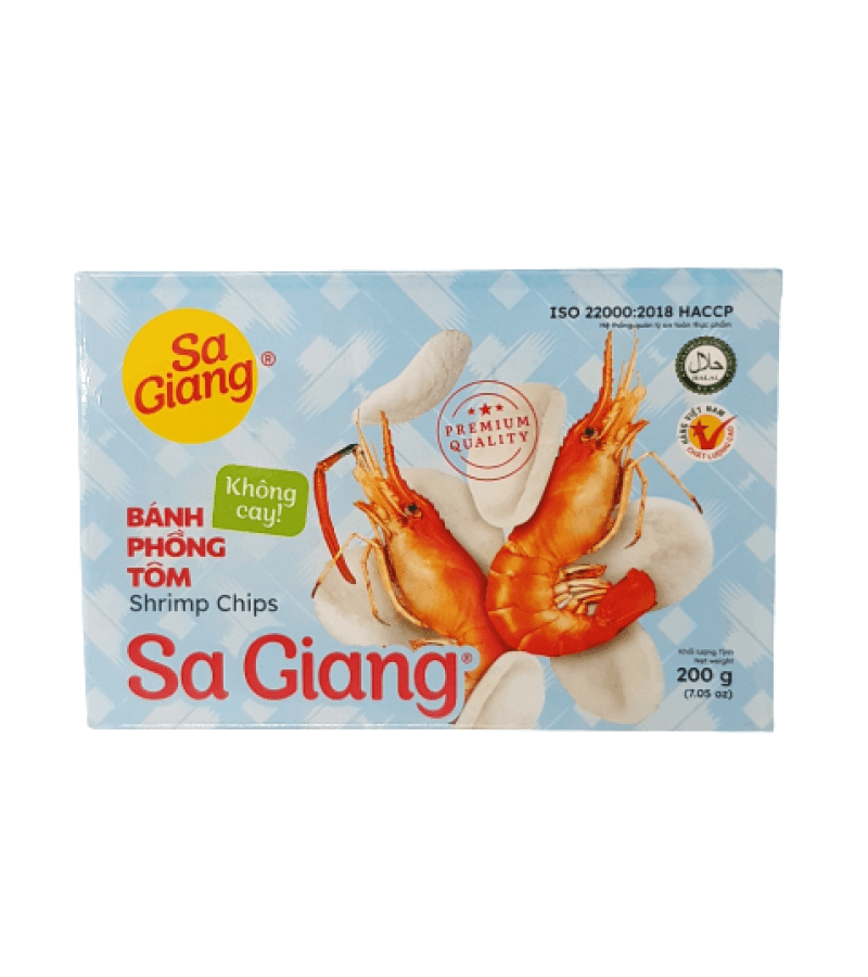 Chipsy Krewetkowe Sa Giang 200g – Kruche z Tapioki do Smażenia - obrazek 1