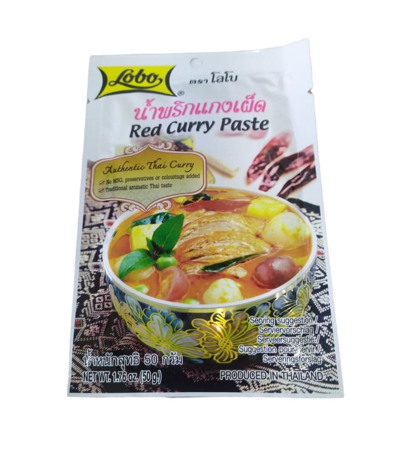 Pasta Curry Czerwona LOBO 50g – Autentyczny Tajski Smak - obrazek 1
