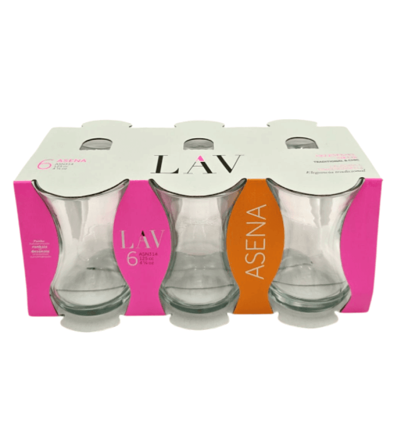 Szklanki do herbaty 6 szt. Asena 125 ml LAV – eleganckie szkło - obrazek 1
